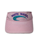 White Water Strapback Sun Visor Hat Pink One Size Adjustable Embroidered Logo