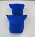 Lot of 2 Blue Adjustable Golf Visor Hats Unisex Adults Polyester Solid